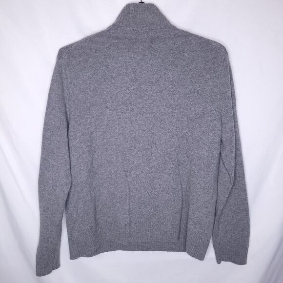 J Crew Merino Wool Sweater Mens XL Gray 1/4 Zip - Picture 5 of 11